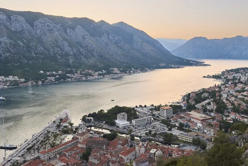 Kotor Map: Old Town Landmarks, Gates and the Bay Layout
