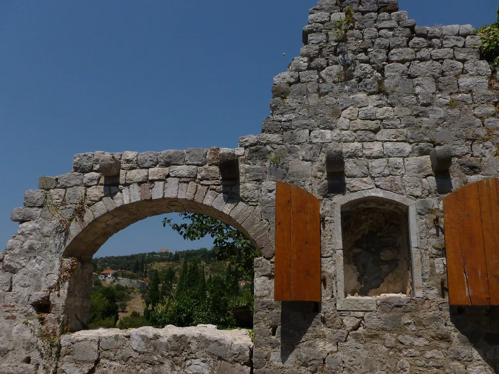 Stone ruins in the old town of Bar.