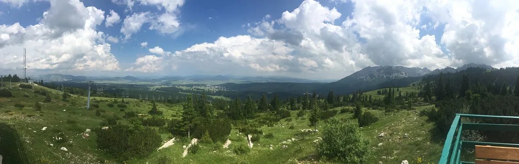 Durmitor National Park from Momčilov grad near Žabljak, the area of Barno jezero.