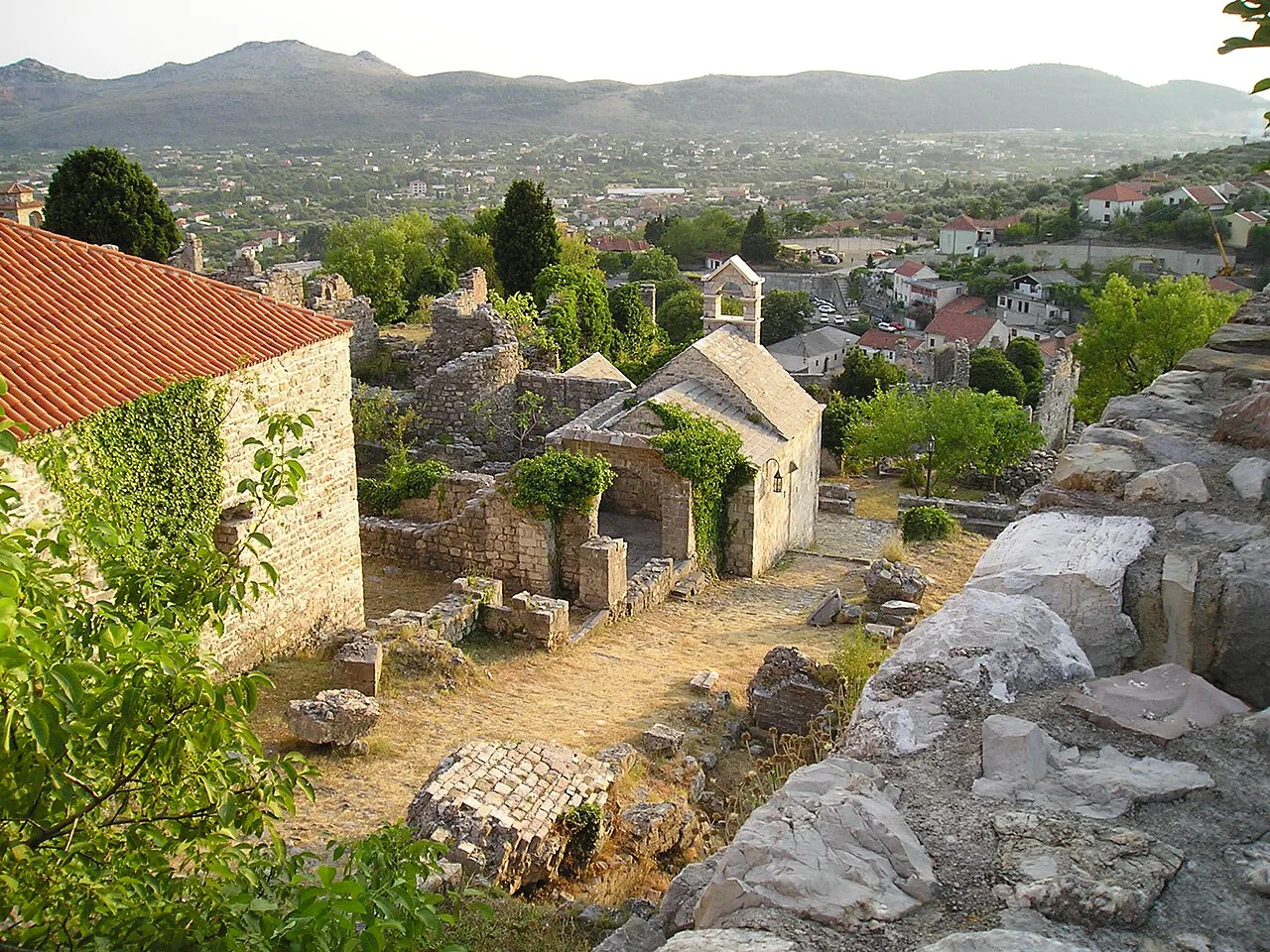 Stone lanes and ruins in Stari Bar, the old town above Bar.