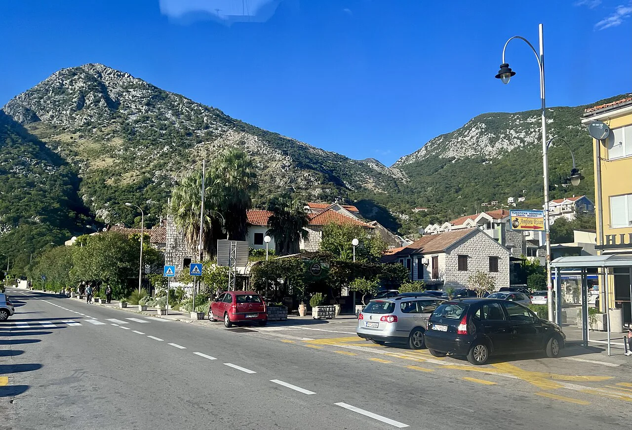 A street in Risan, the next town along the bay from Perast.