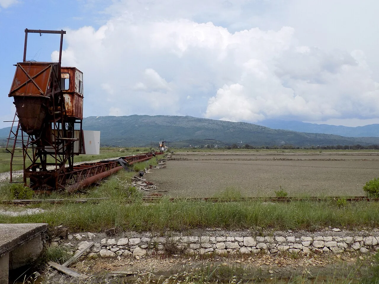 Old salt-works machinery at Ulcinj Salina, near Ulcinj