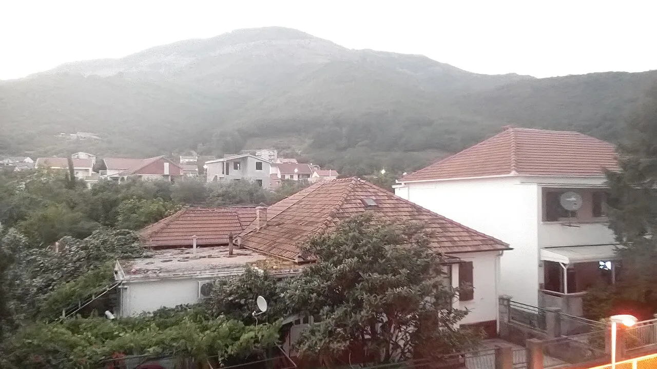 Houses on the hillside at Bijela.
