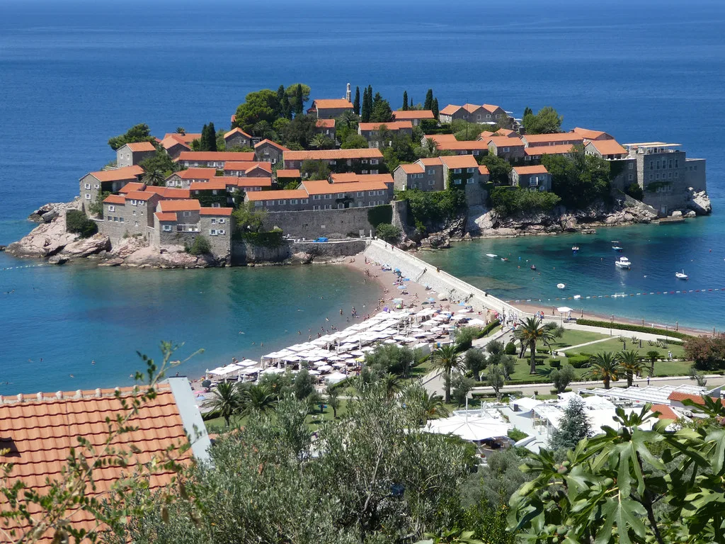 Sveti Stefan, the fortified island village near Budva.