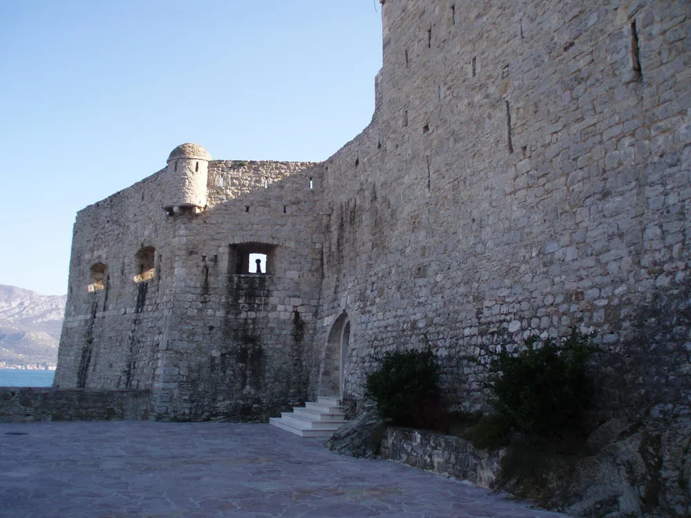 The Citadel walls on the edge of Budva Old Town.