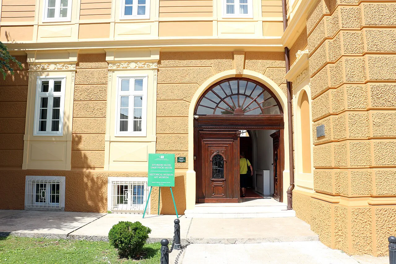 The entrance to the National Museum of Montenegro in Cetinje.
