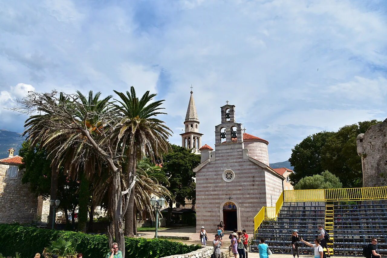 The Orthodox Church of the Holy Trinity in Budva Old Town.
