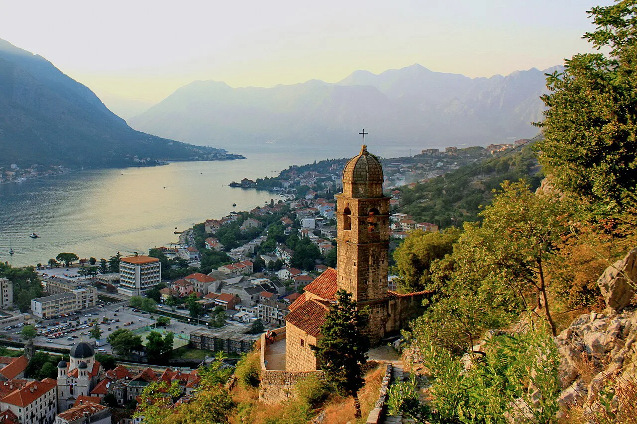 The Church of Our Lady of Remedy on the slope above Kotor Old Town.