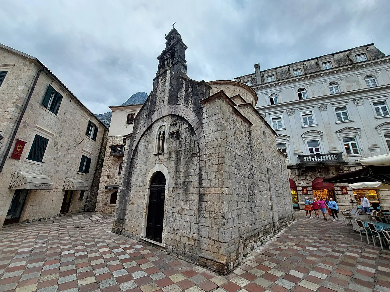 The Church of St Luke on St Luke's Square in Kotor Old Town.