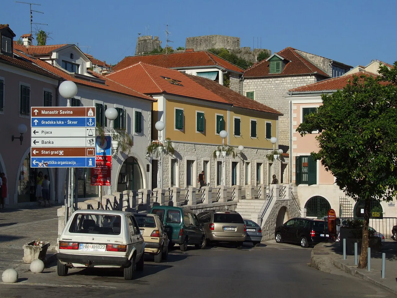 A street at the edge of Herceg Novi Old Town.
