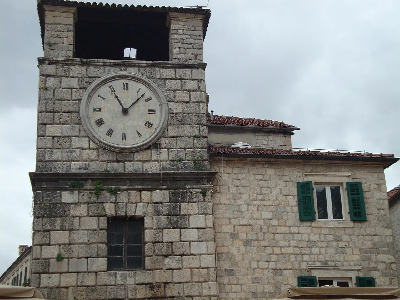 The Clock Tower in Kotor Old Town.