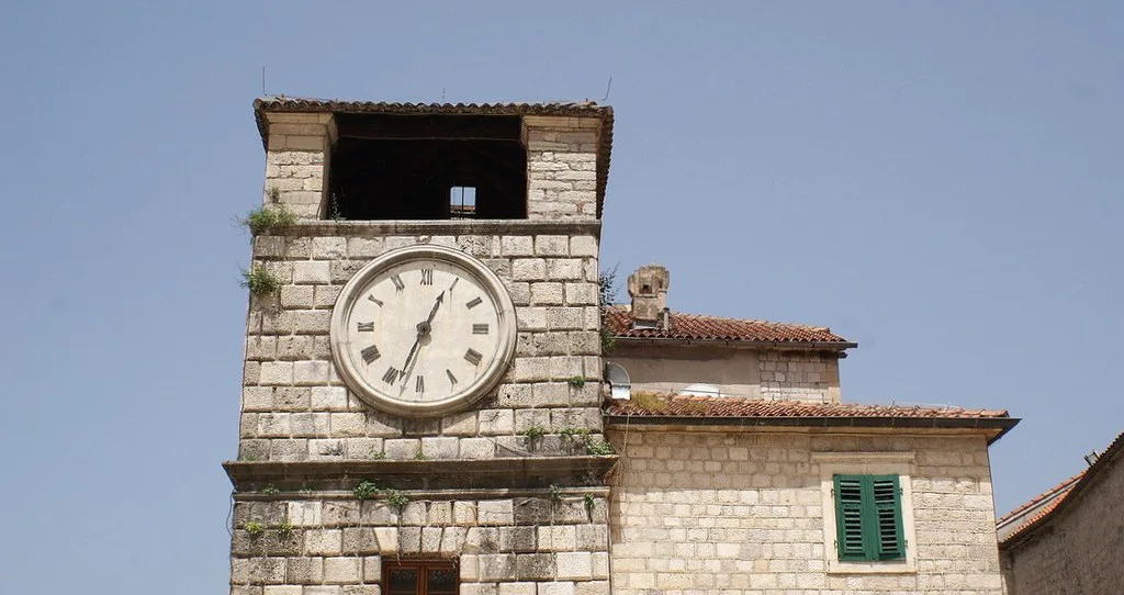 The Clock Tower in Kotor Old Town.