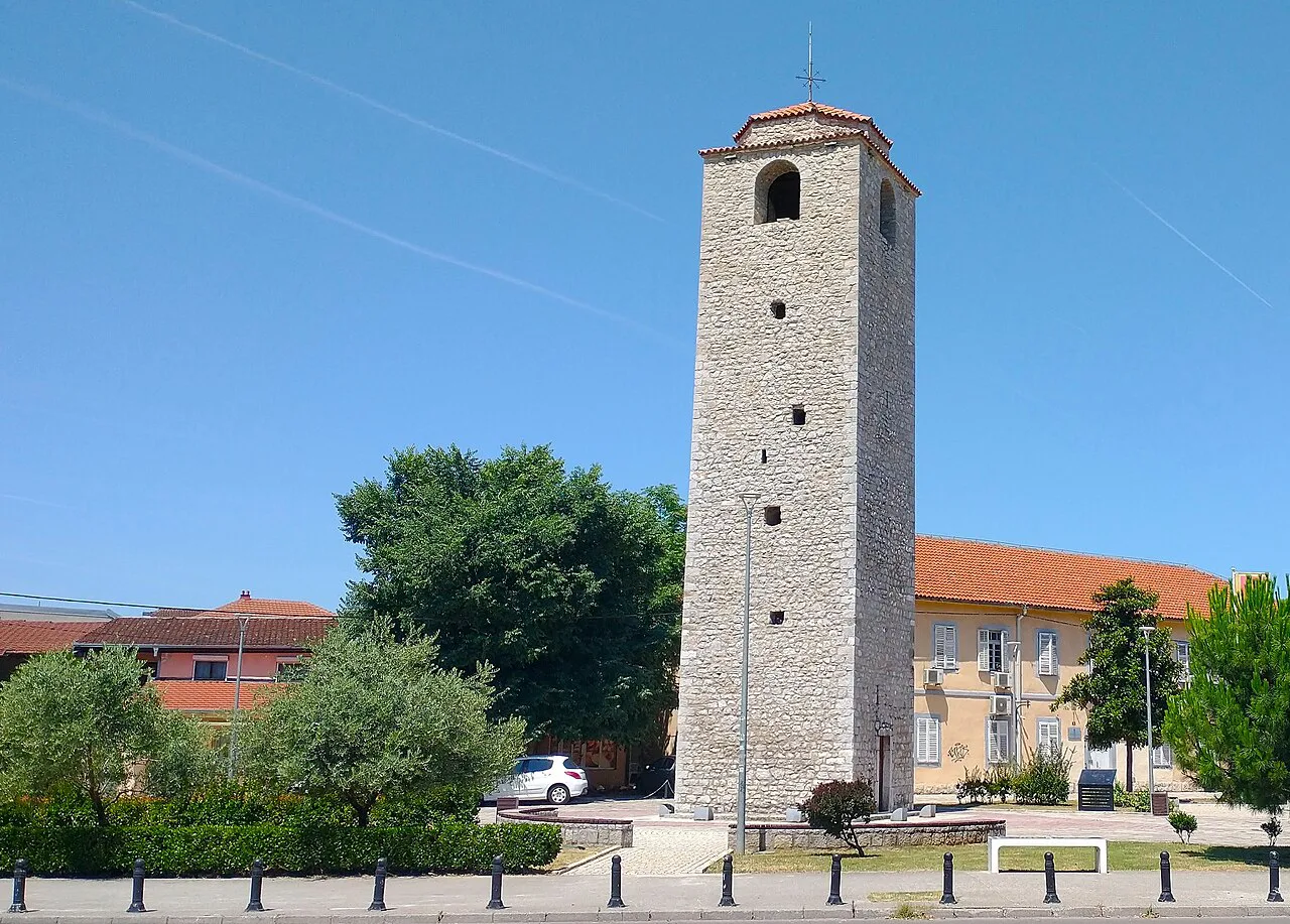 The Sahat Kula clock tower in Podgorica's old town.