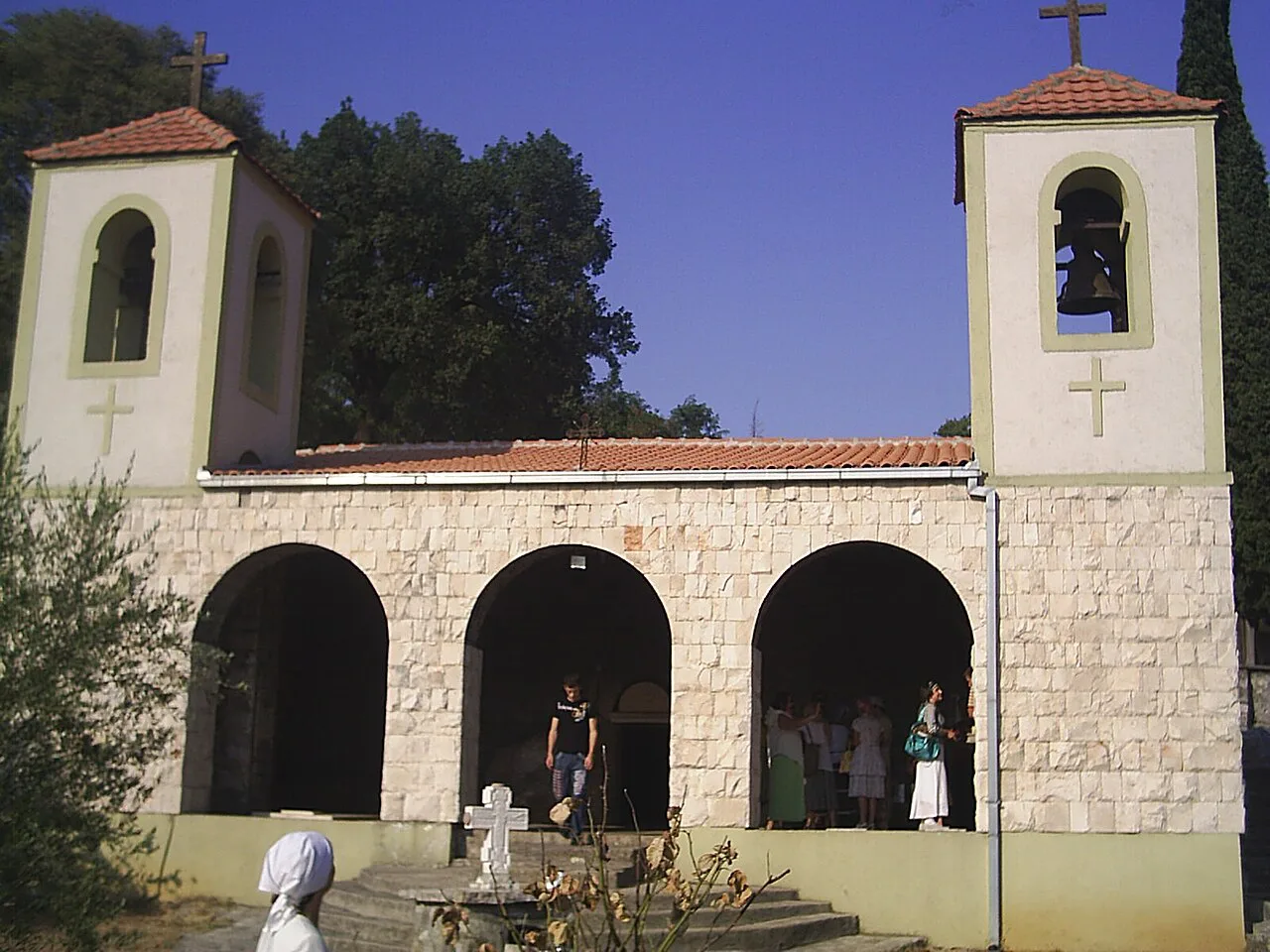 The church front at Dajbabe Monastery.