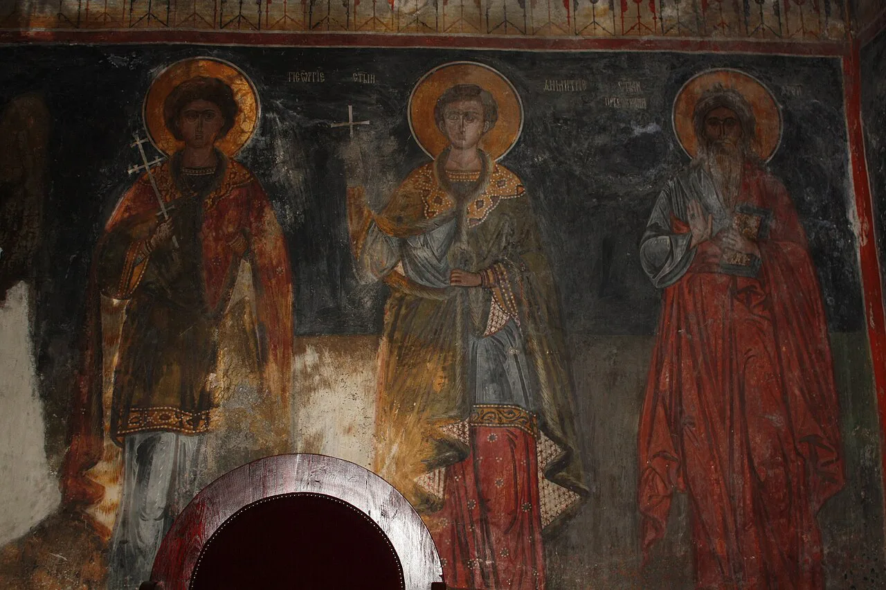 Frescoes inside Savina Monastery near Herceg Novi.