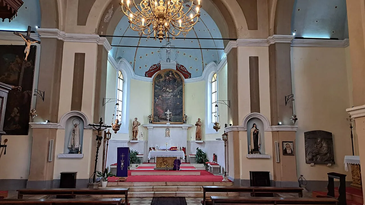 The interior of a church in Herceg Novi.