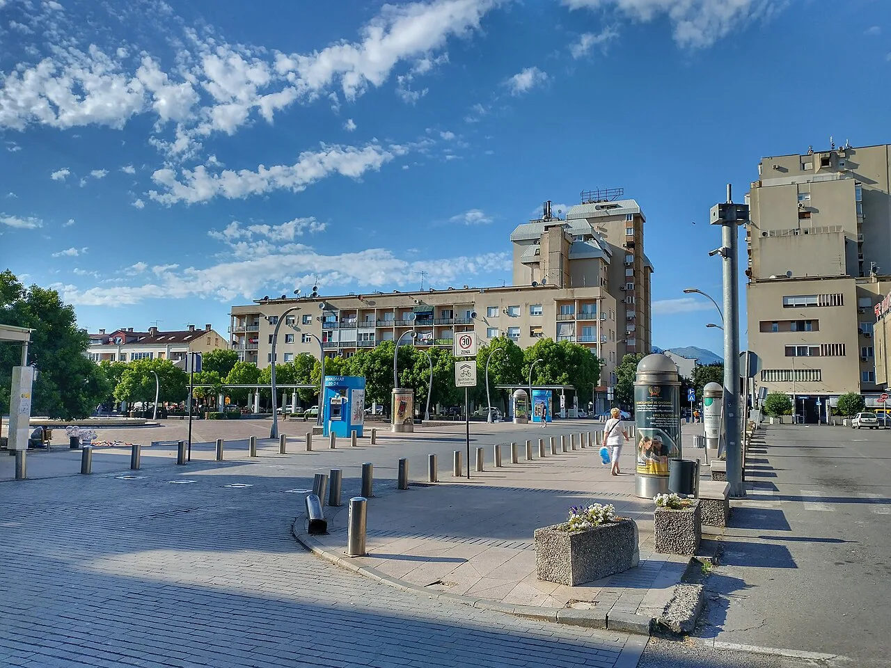 Independence Square in central Podgorica.