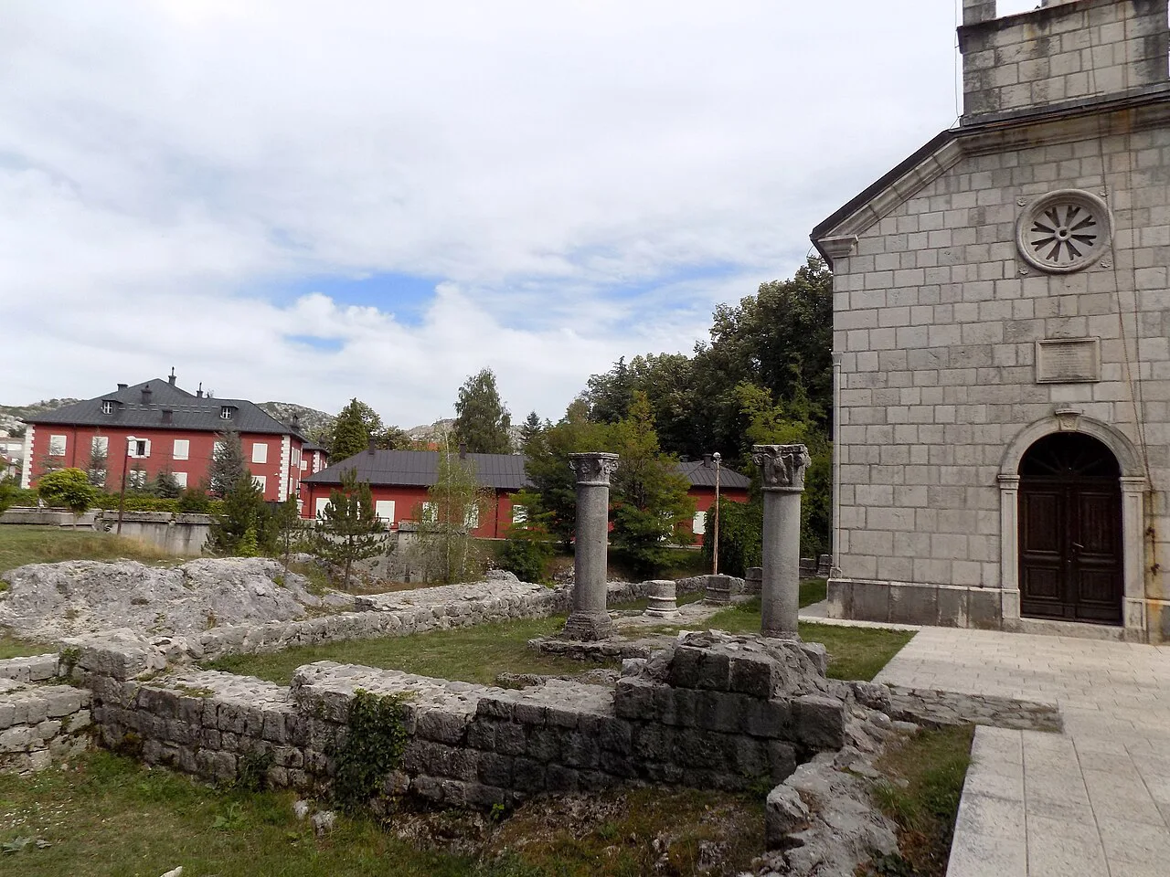 King Nikola's Palace seen from the Court Church at Ćipur, Cetinje.