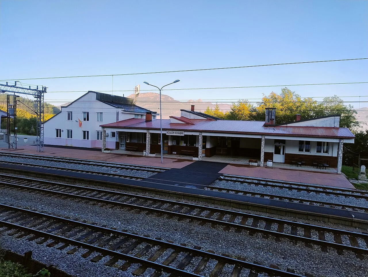 Kolašin railway station on the Belgrade–Bar line