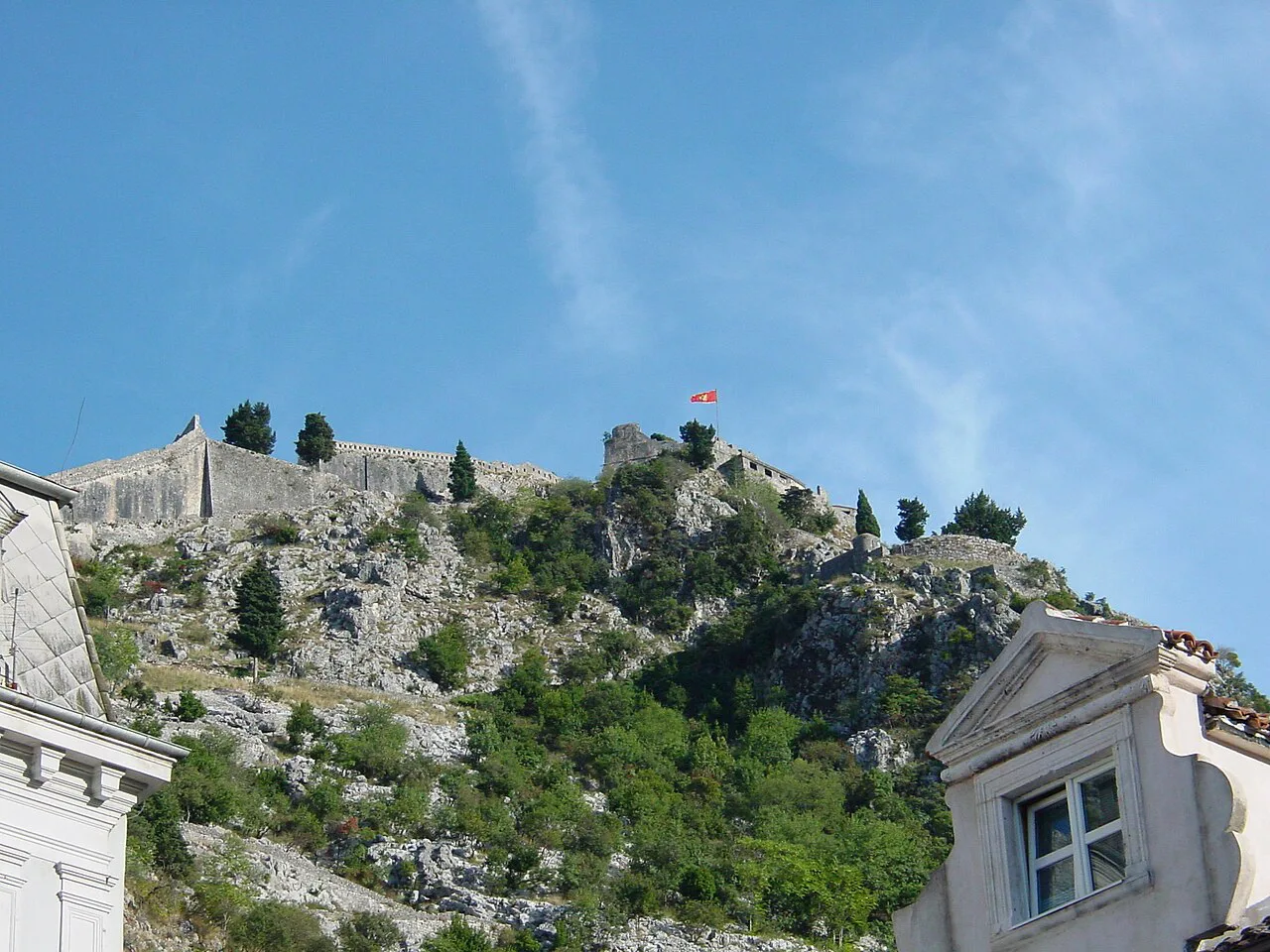 Kotor Fortress rising above the Old Town.