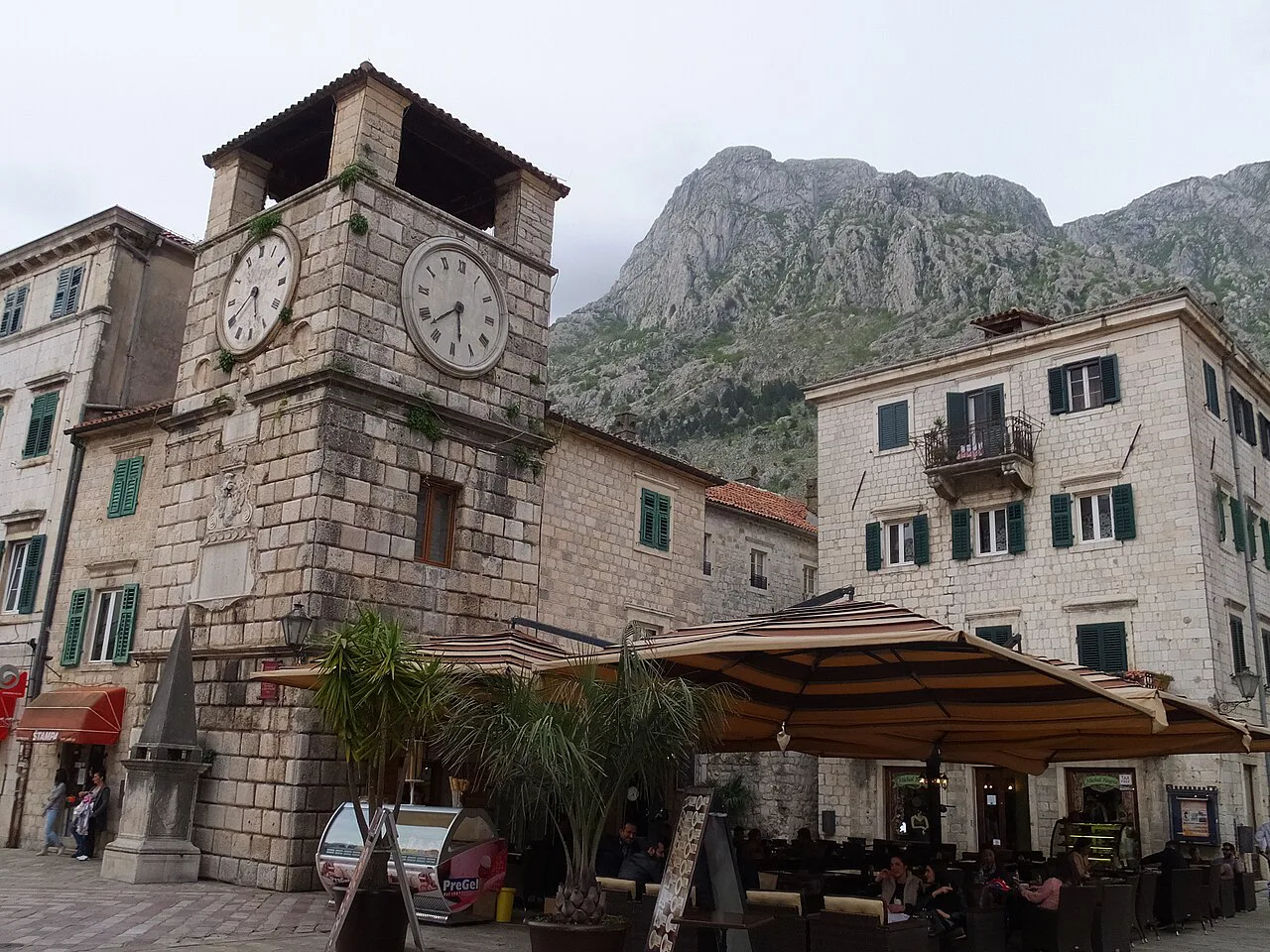 The Clock Tower in Kotor Old Town.