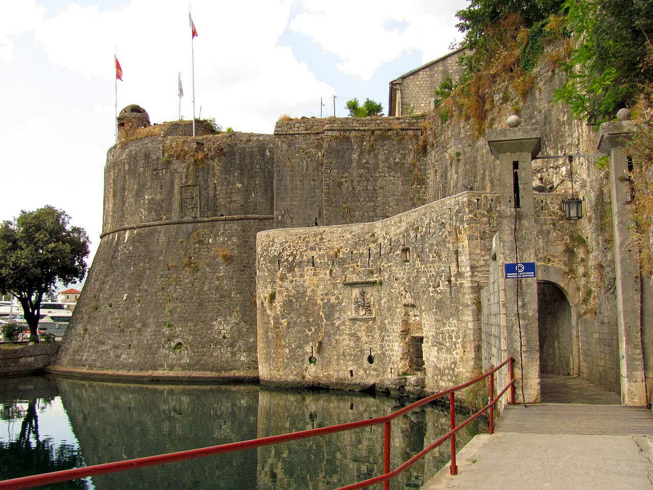 The southern entrance and walls of Kotor Old Town.
