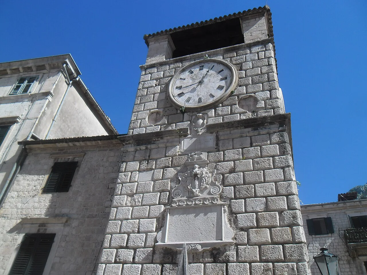The Clock Tower in Kotor Old Town.