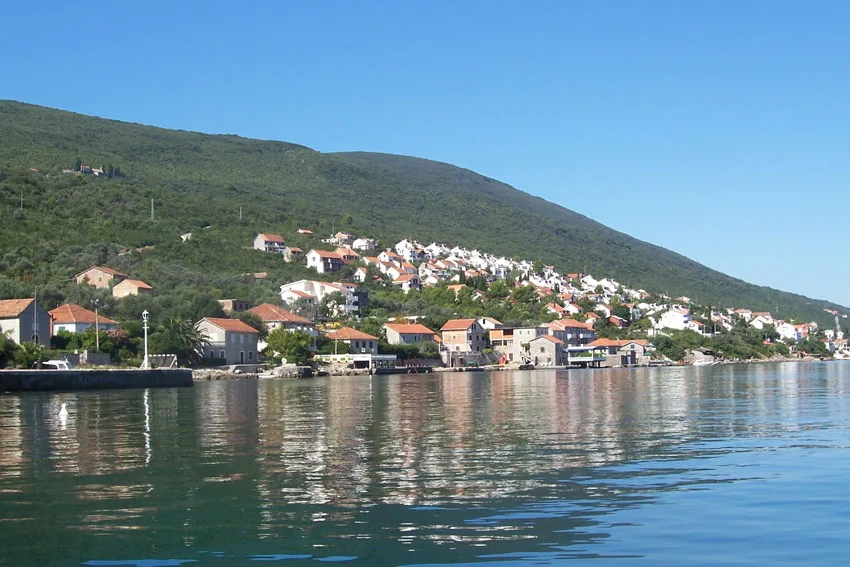 Krašići village on the shore of the Bay of Kotor.
