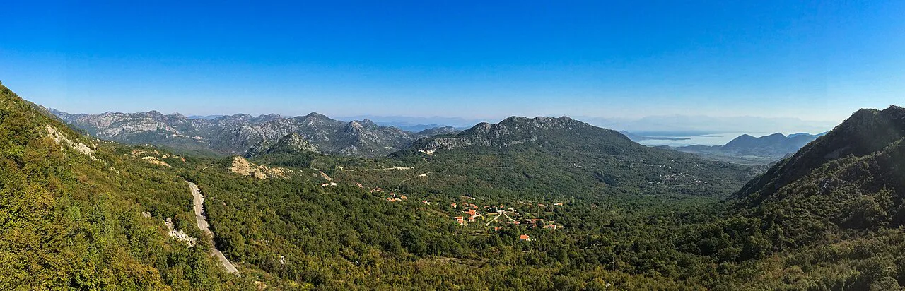 Panorama of the hills around Lake Skadar.