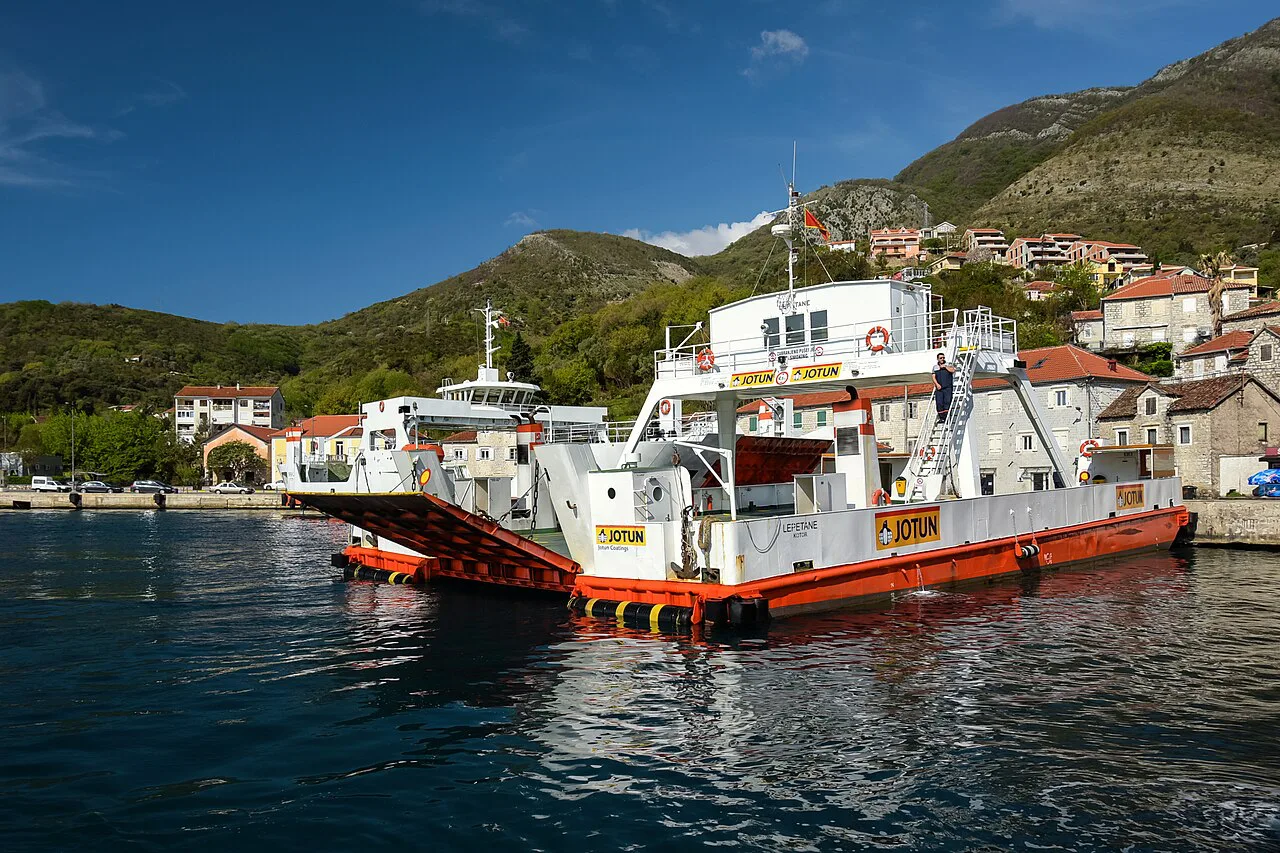 A car ferry on the Lepetane–Kamenari crossing.