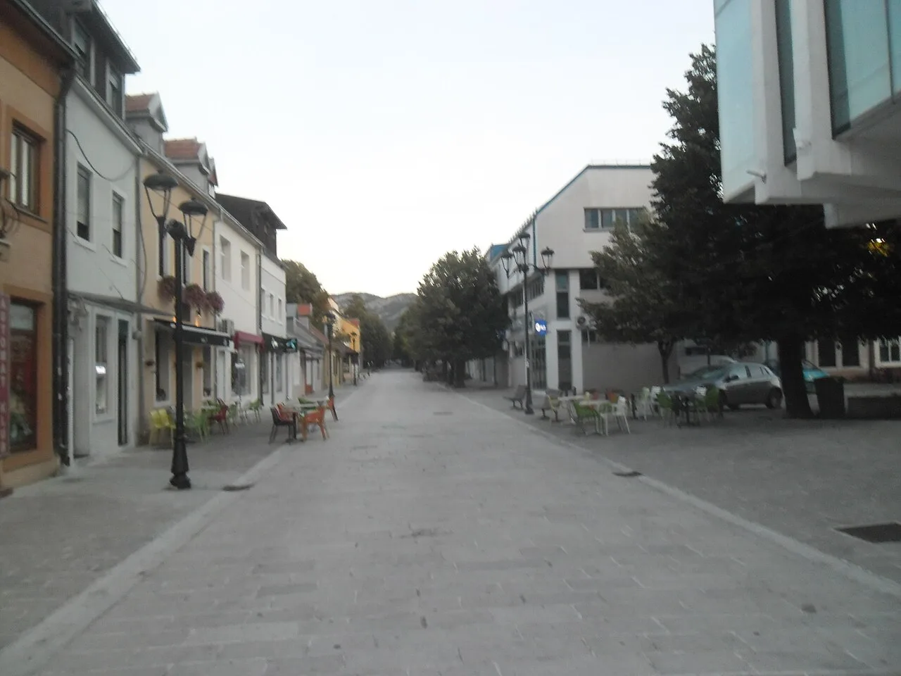 A pedestrian street in Cetinje, the nearest town to Lipa Cave