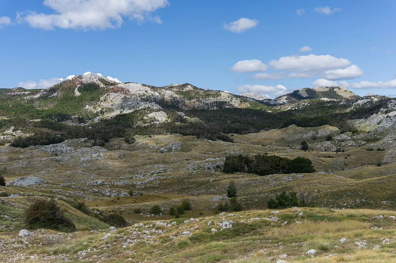 Karst highland scenery in Lovćen National Park.
