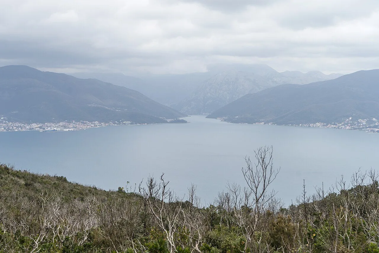 The Bay of Kotor from the hiking trail between Eraci and Radovići on Luštica.