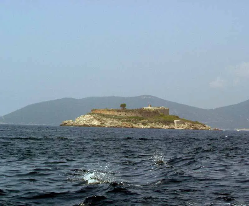 Mamula island and its fortress.