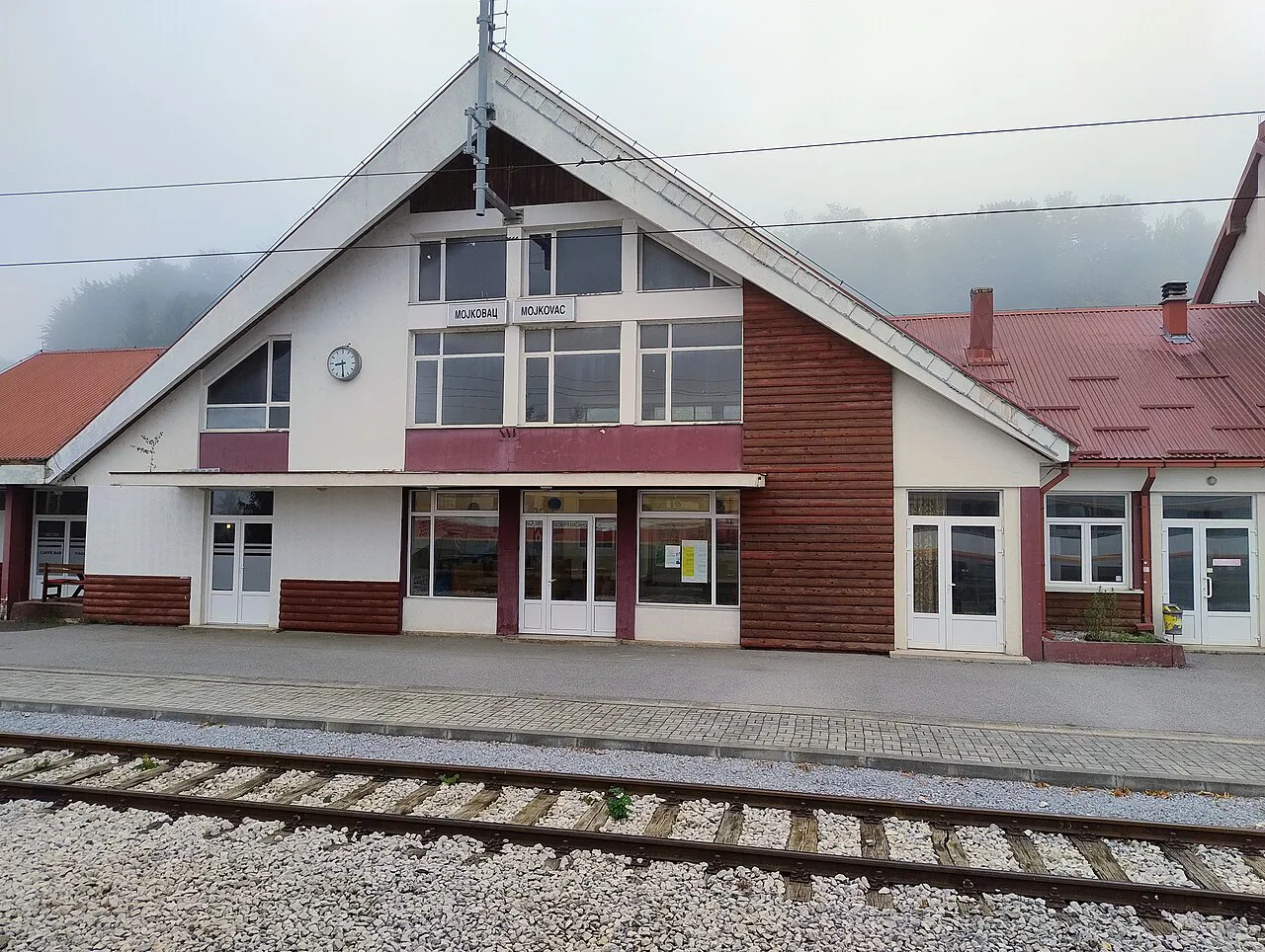 Mojkovac railway station on the Belgrade–Bar line.