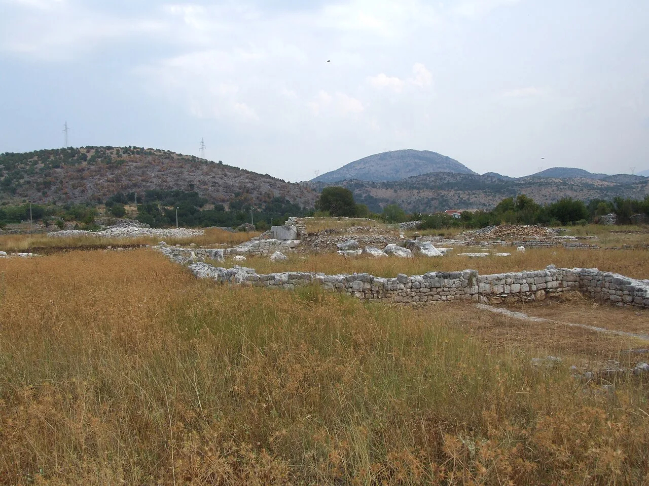 Ruins of the Roman city of Doclea near Podgorica.