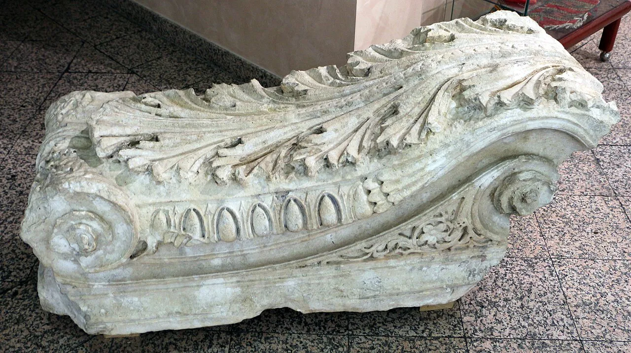 Roman architectural fragments from Doclea in the National Museum of Montenegro.