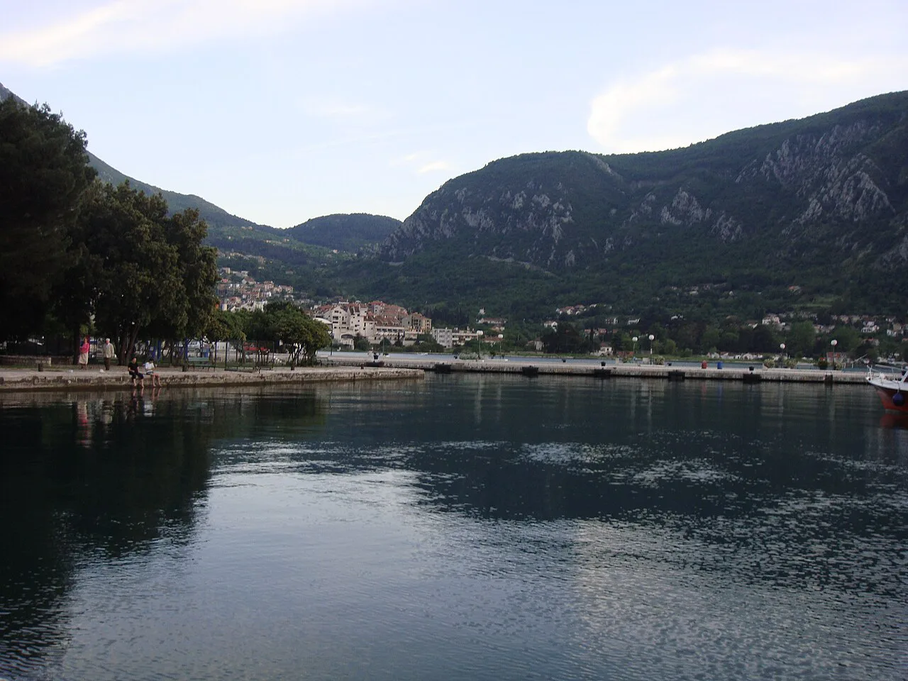 The bay at Morinj, on the Bay of Kotor.