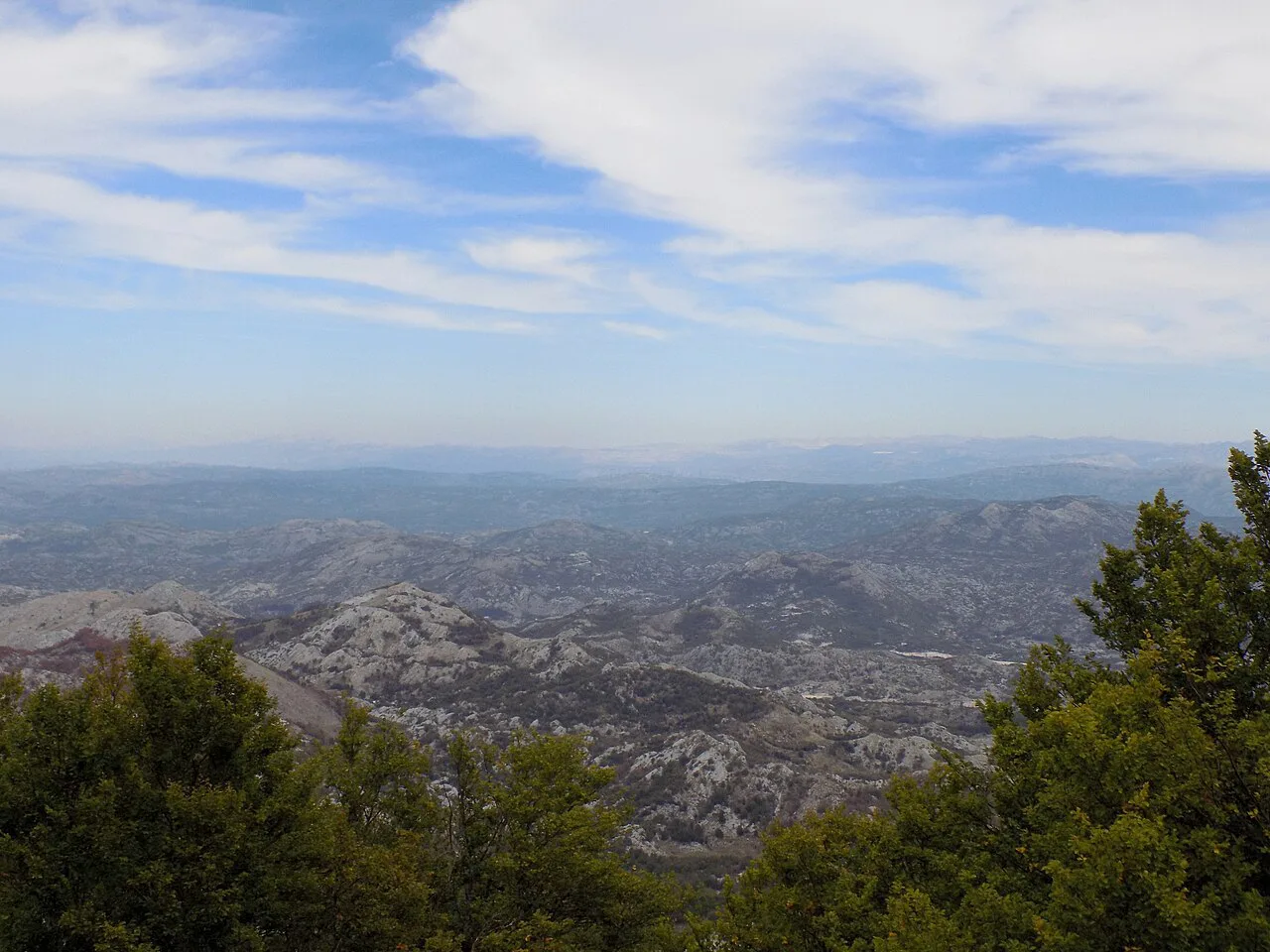 The view from the lookout beside Njegoš Mausoleum.