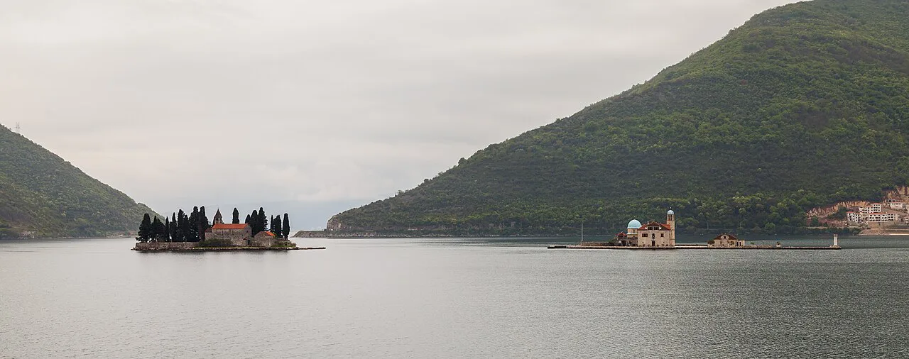 The islets of St George and Our Lady of the Rocks in the Bay of Kotor.