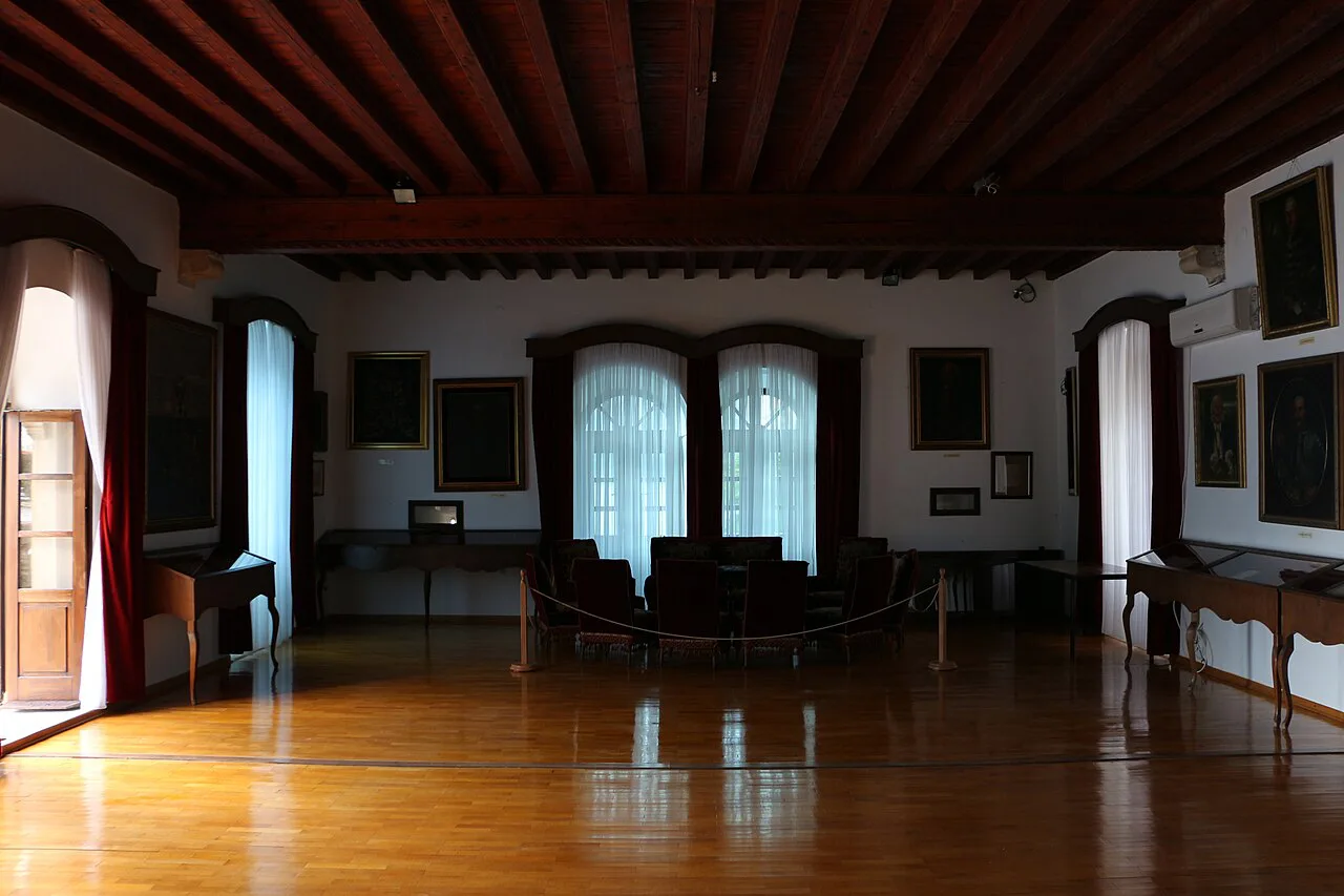 A room in Bujović Palace, home of the Perast Museum.