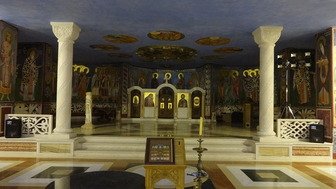 The crypt of the Cathedral of the Resurrection of Christ in Podgorica.
