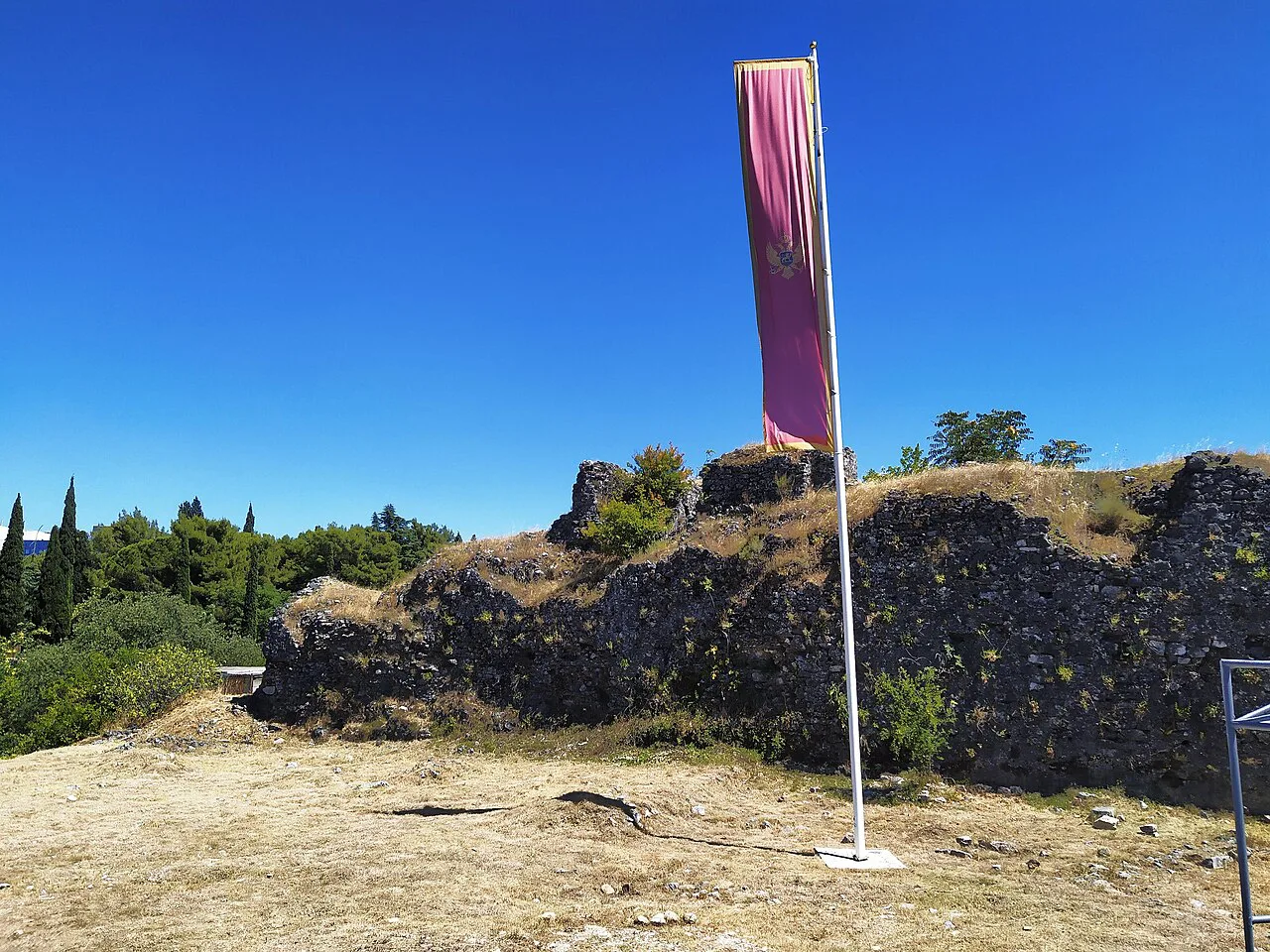Remains of Ribnica fortress in Podgorica's old town