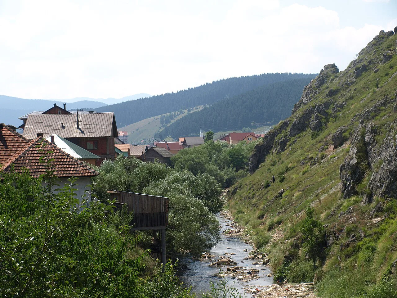 The Ibar river flowing through Rožaje.