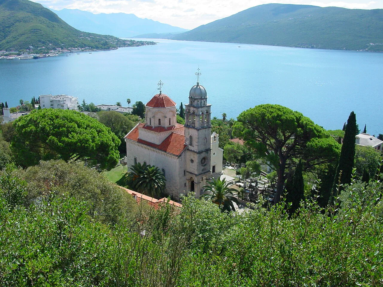 Savina Monastery above the Bay of Kotor near Herceg Novi.