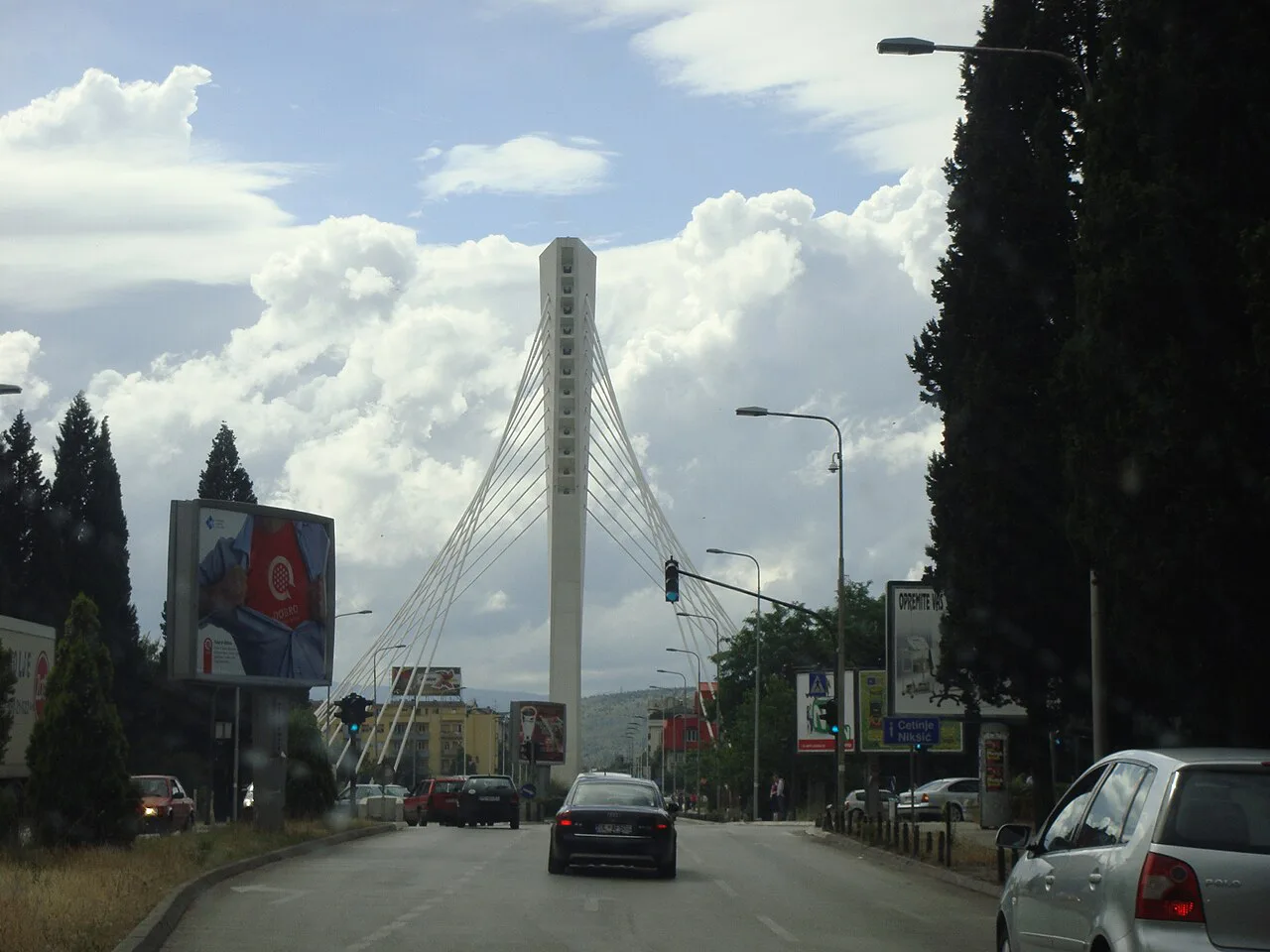 The Millennium Bridge in downtown Podgorica.