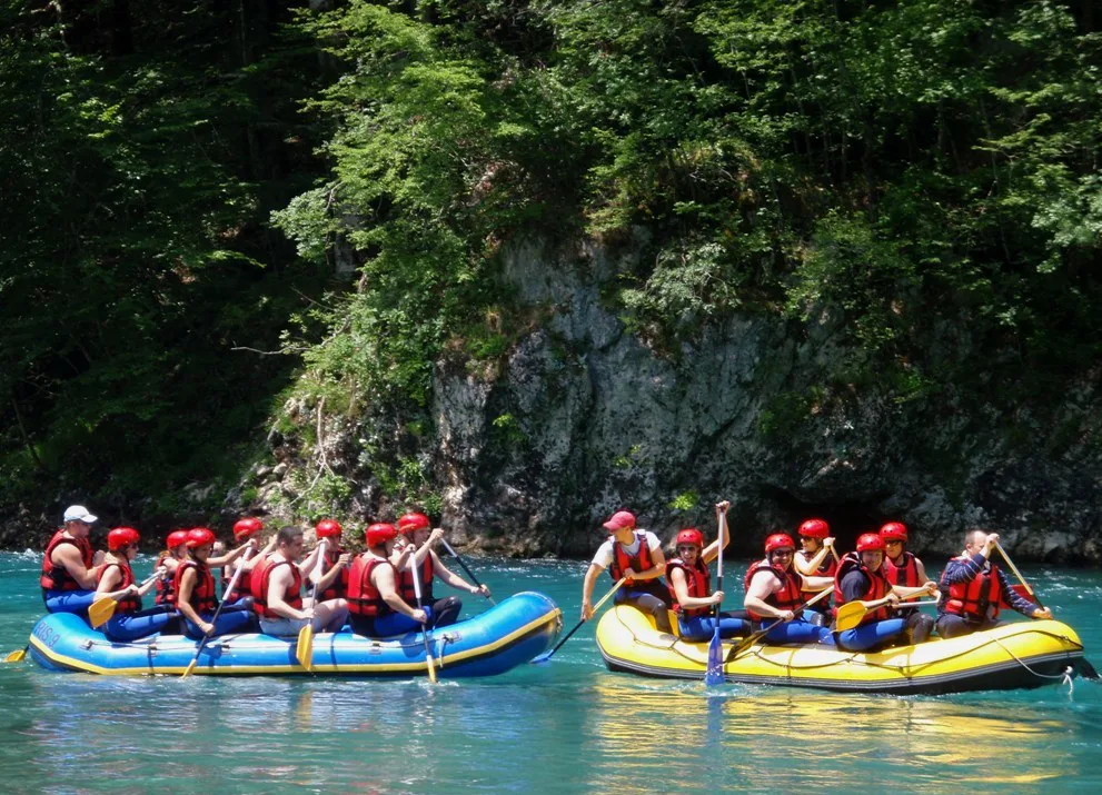 Rafts on the Tara River.