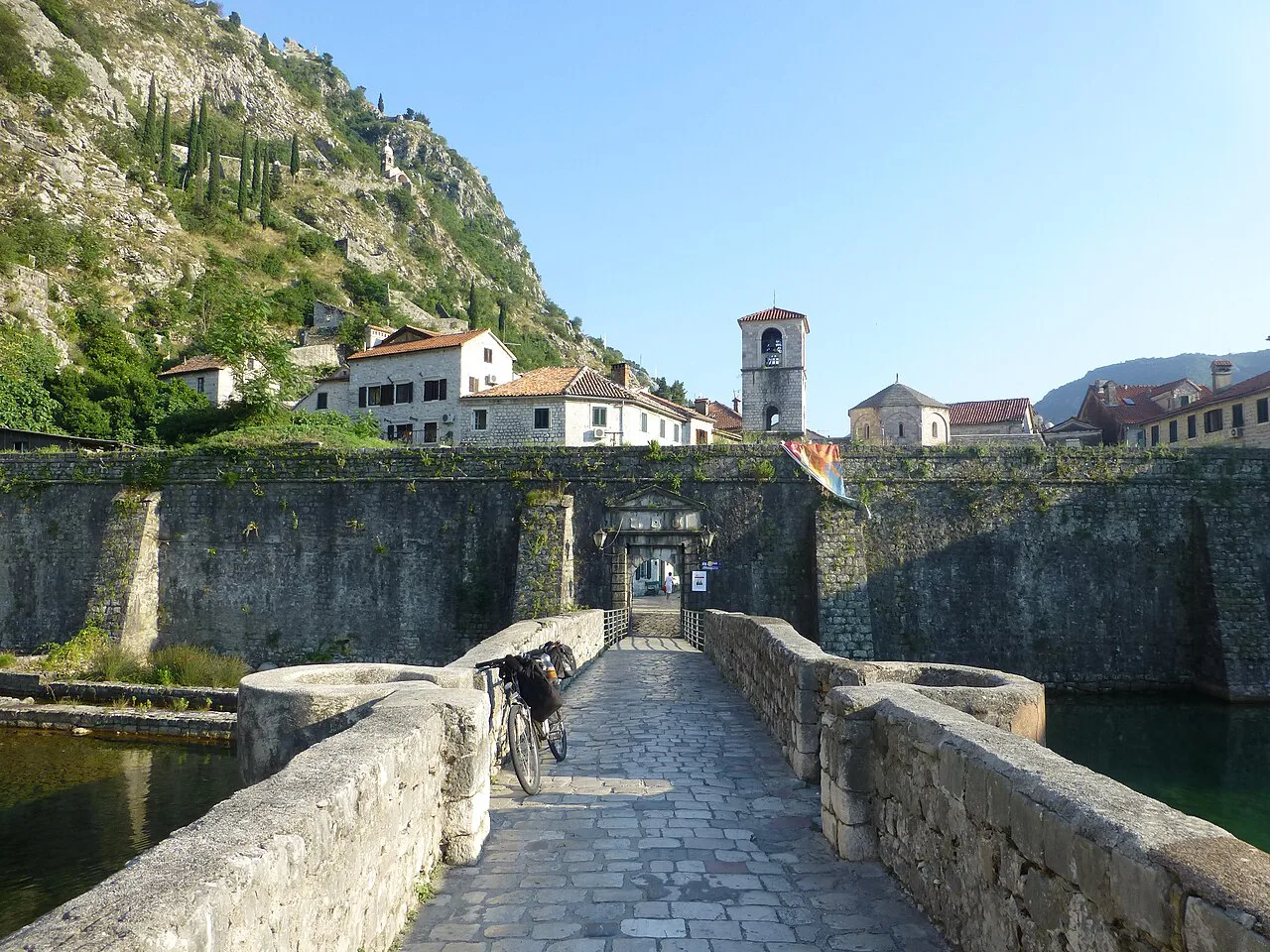 The River Gate bridge into Kotor Old Town.