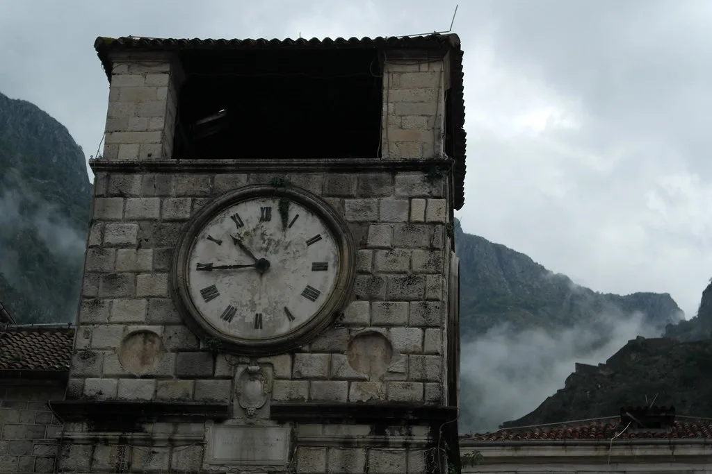 The Clock Tower in Kotor Old Town.