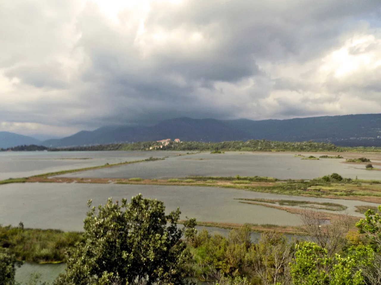 The Solila Special Nature Reserve under a cloudy sky, near Tivat.